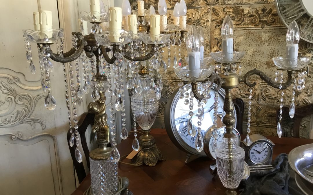 Crystal Chandelier Table or Bedside Lamps