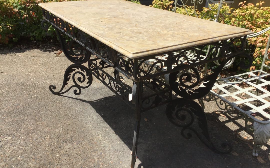 Marble and Iron table $1795(Sold)