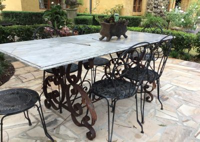 Marble and Iron Outdoor Table $2295