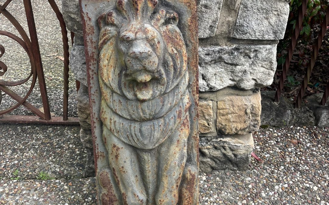 Cast Iron Lion Panel $495