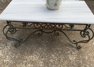 Marble and Iron Coffee Table $795