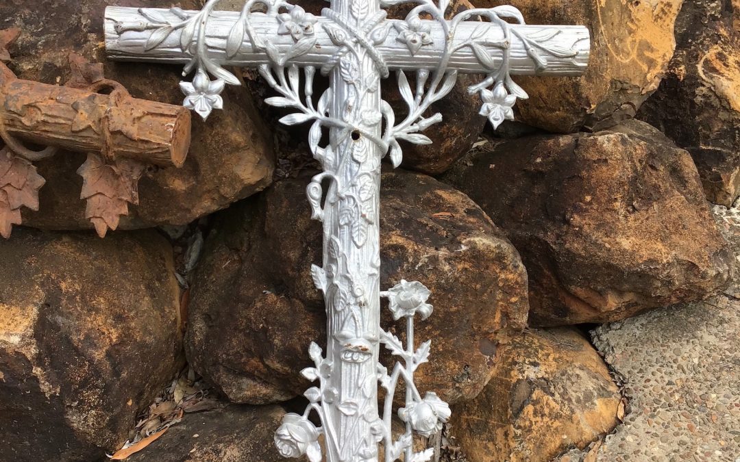 Original French Cast Iron Cross $850