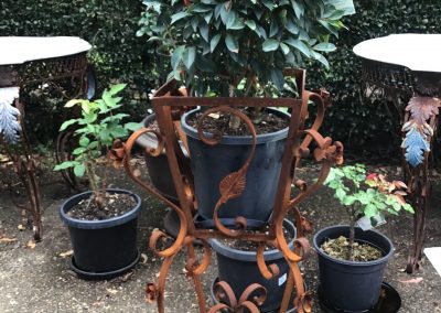 French Style Rustic Metal Planter $325