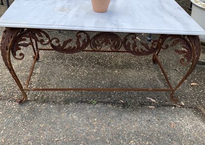 Large Marble and Iron Coffee Table $795 (Sold)