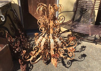 Large iron Chandeliere Candelabra $995