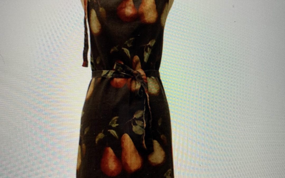 French Linen Pear design Apron $79.90