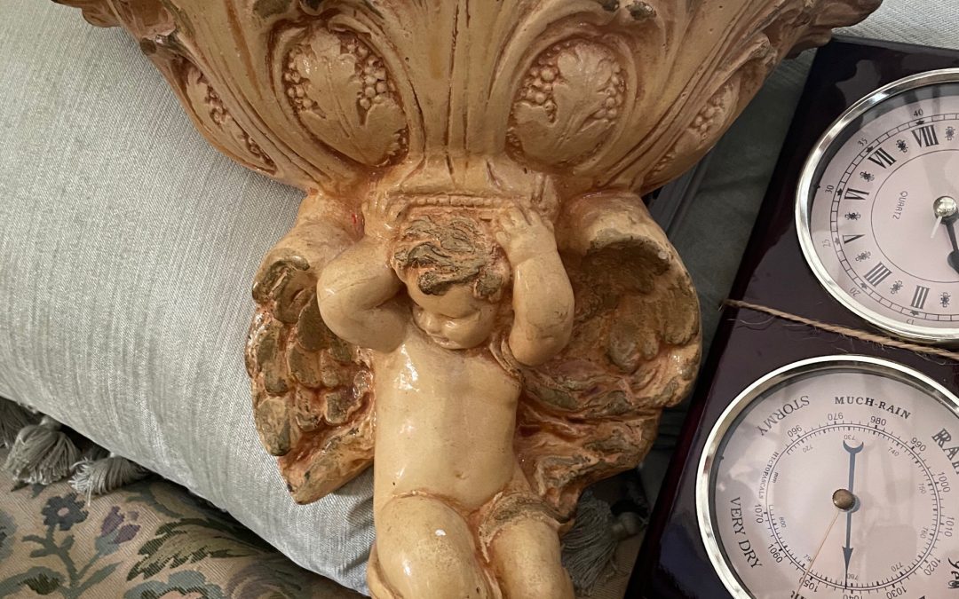 Vintage Cherub Wall Sconce / Planter $139.95