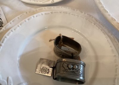 A Pair of Vintage Pewter Serviette Rings $39.95