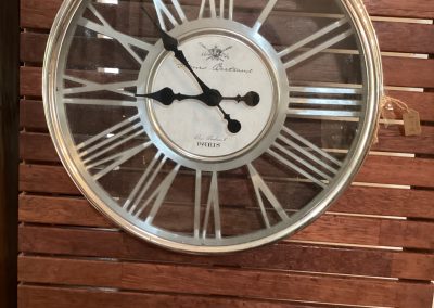 Nickel Wall ‘Paris’  Clock Small $189.95  Large $225.95