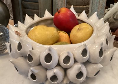 White  Ceramic Unusual Fruit Bowl $169.95(Sold)