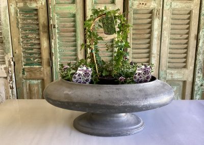 Oval Pewter Plant Feature Arrangement $495