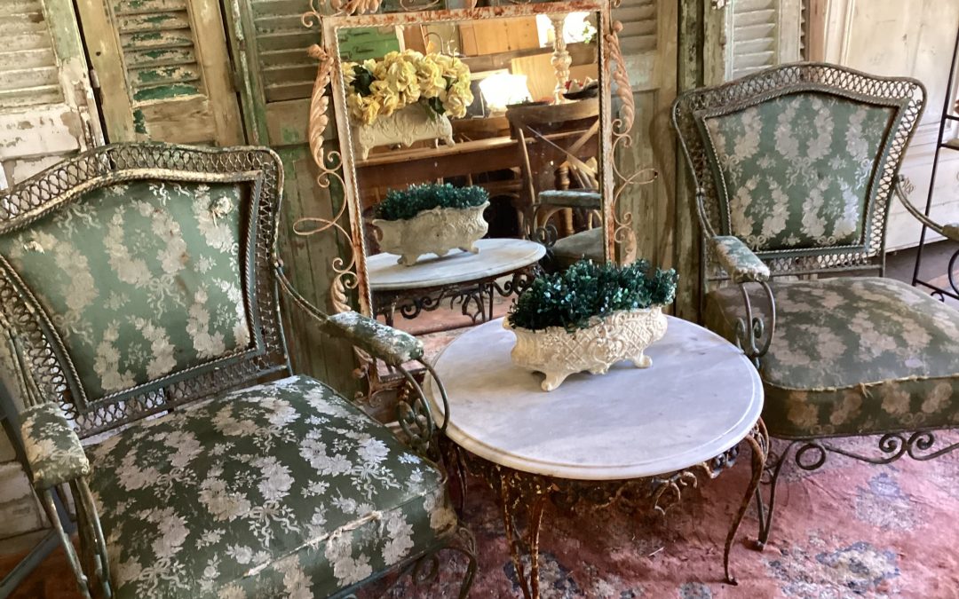 Original Pair Iron Garden Chairs  $795 Ea(Sold)