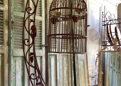 Iron Birdcage on Curved Hanging Stand $995 (Sold)