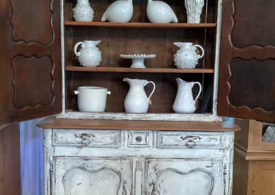 Antique Whitewashed French Dresser/Bookcase $3495