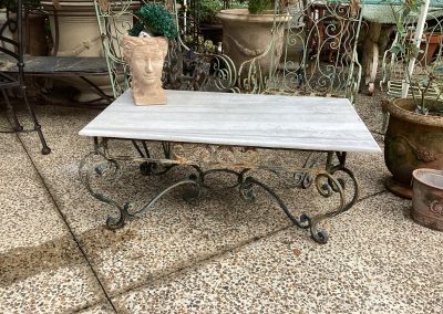Marble and Iron Coffee Table $795