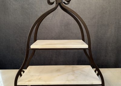 Marble & Iron 2 Tiered Stand  $425