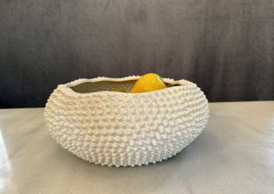 White Ceramic Textured Fruit Bowl $109.95