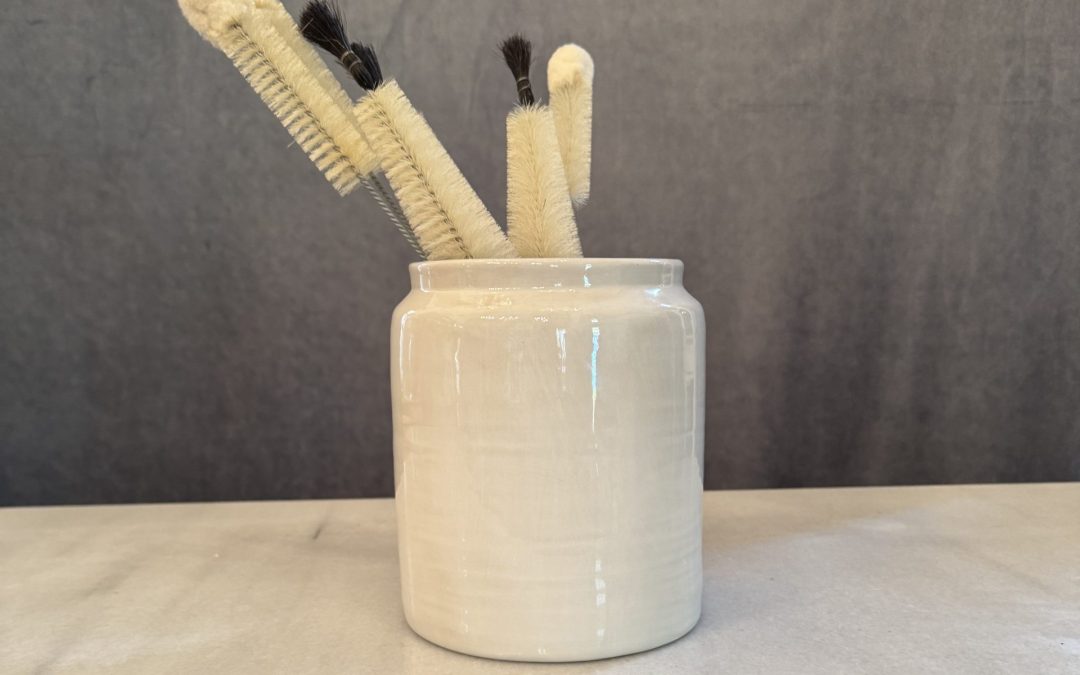 White Ceramic Utensil Holders (each sold separately) Sm $59.95   Lge $79.95