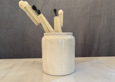 White Ceramic Utensil Holders (each sold separately) Sm $59.95   Lge $79.95