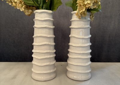 Tall White Ring Vase (sold separately)$99.00 (Pair Available)